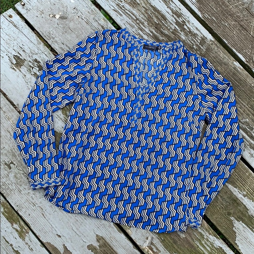 🌻 5 for $25 The Limited Printed Blouse Small